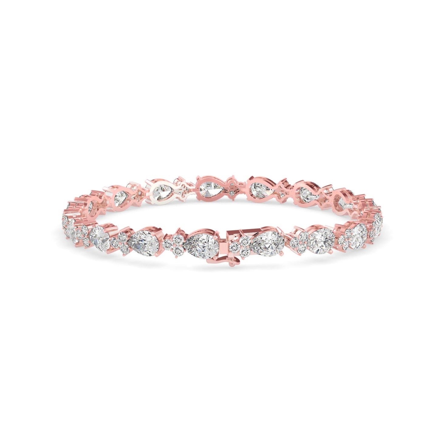 Pear-Shaped Diamond Tennis Bracelet