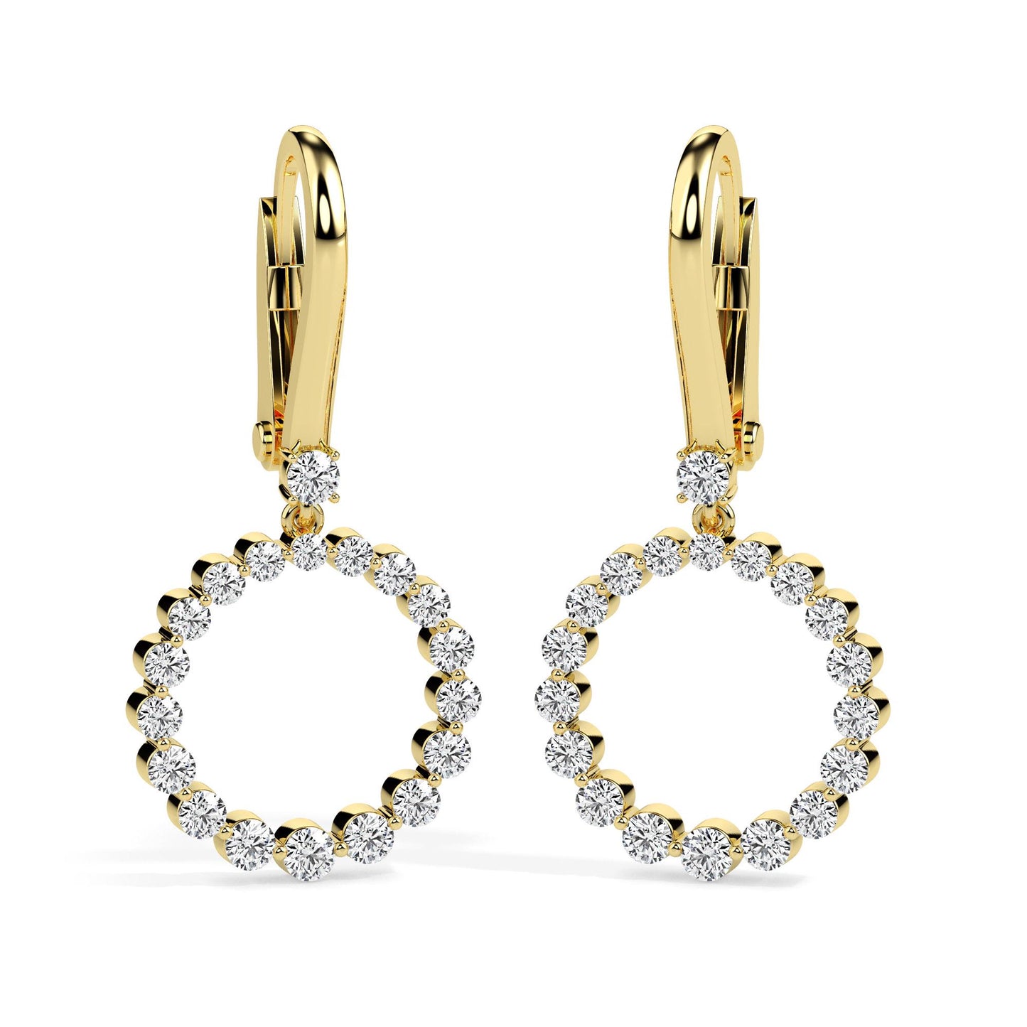 Eternal Sparkle Circle Drop Earrings