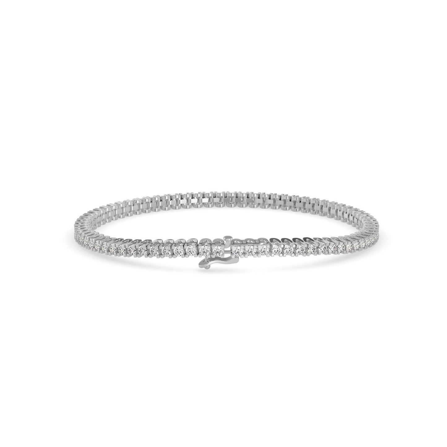 Classic Single-Row Diamond Tennis Bracelet
