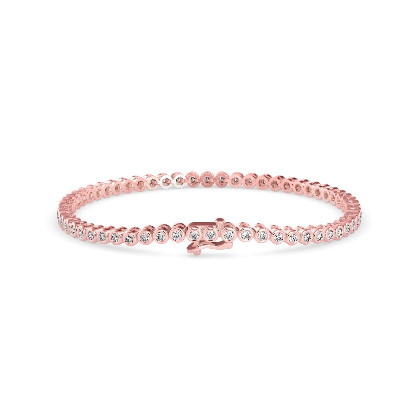 Diamond Tennis Bracelet Bezel Set