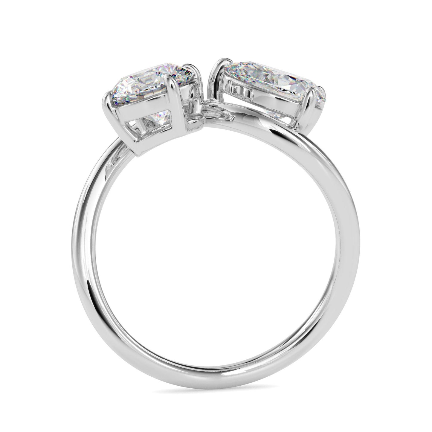 Round & Pear Cut Toi et Moi Ring