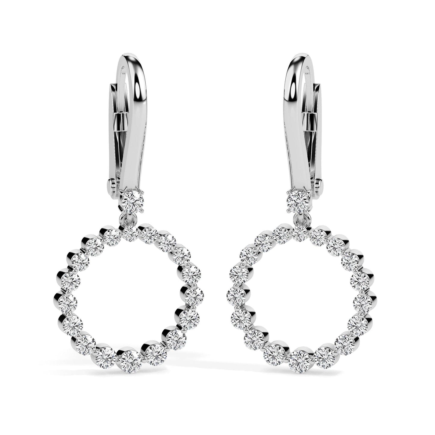 Eternal Sparkle Circle Drop Earrings