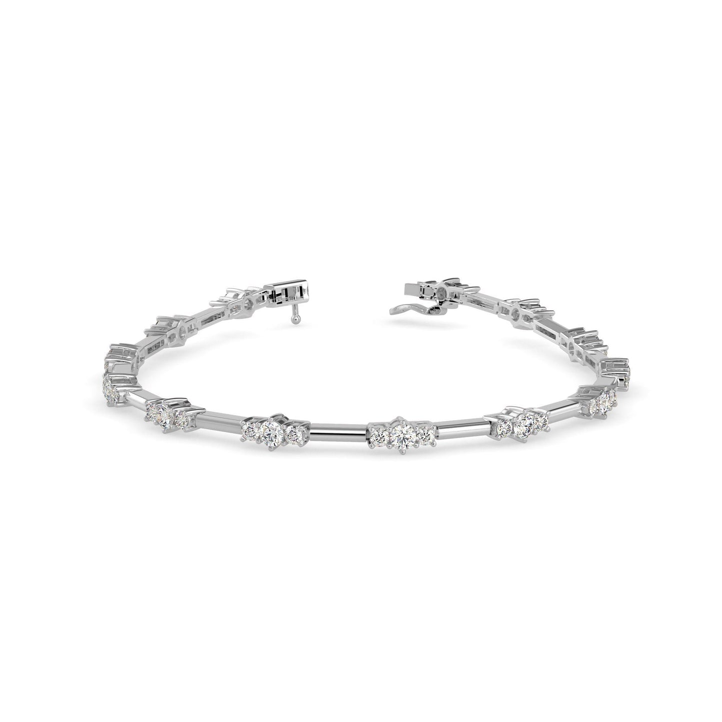 Classic Three Stone Tennis Bracelet