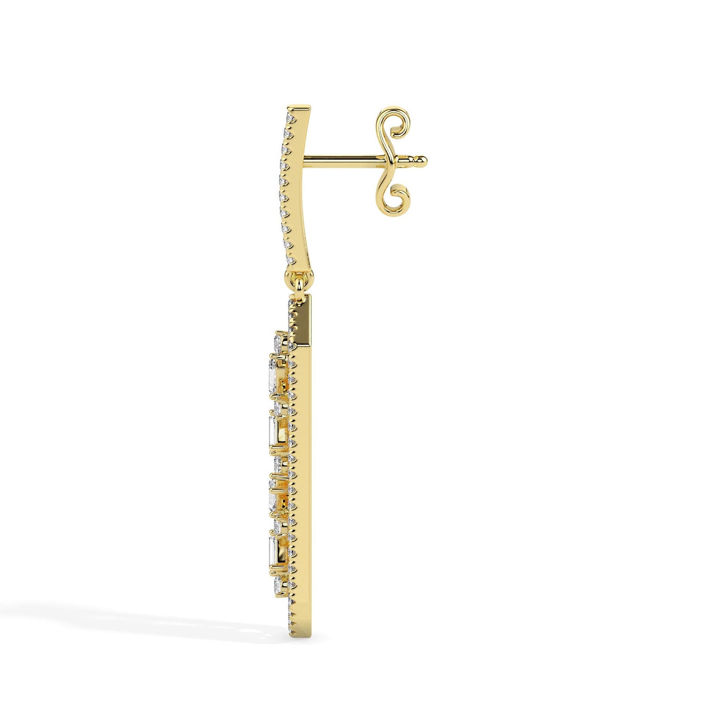 Glamour Prism Baguette Drop Earrings