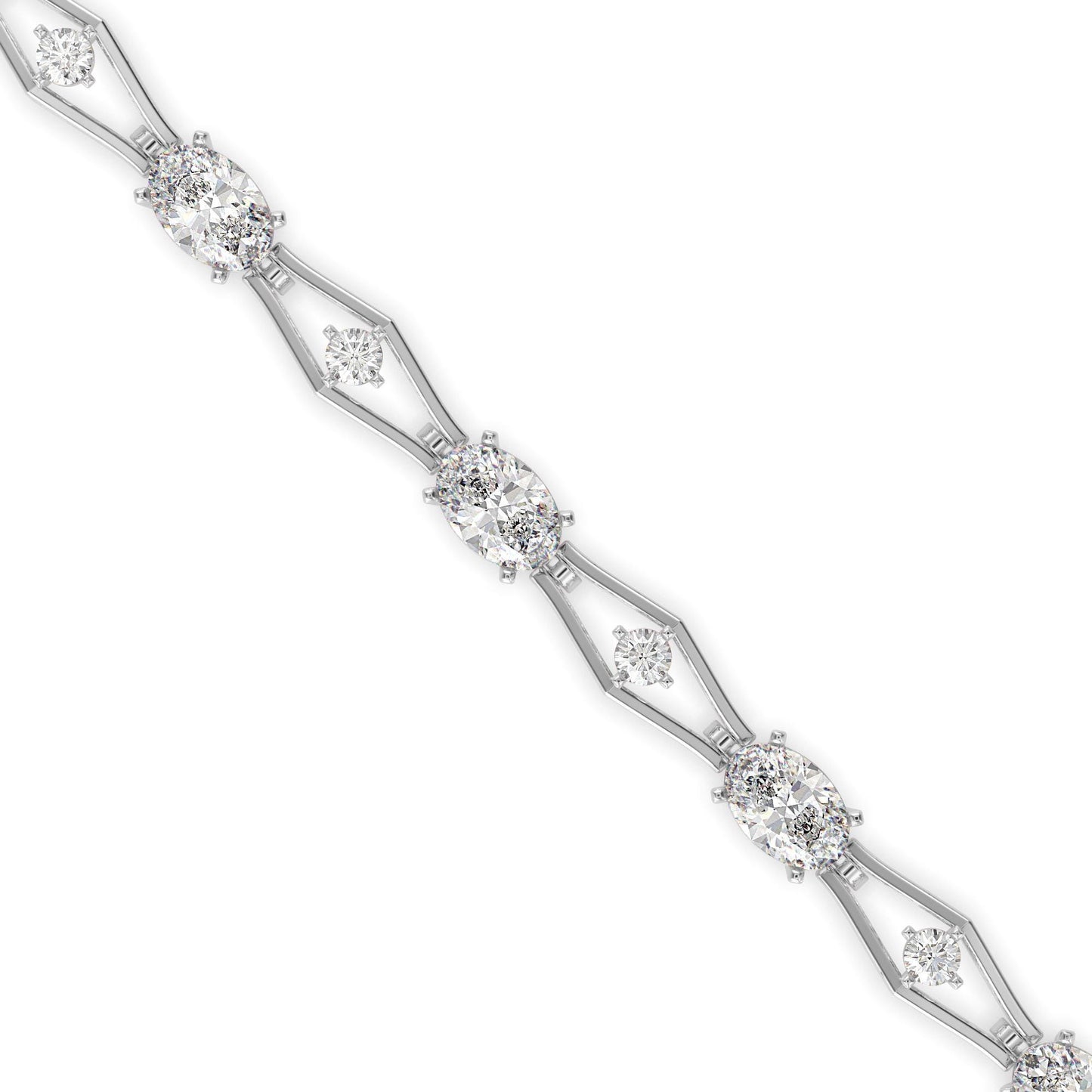 Geometric Diamond Tennis Bracelet