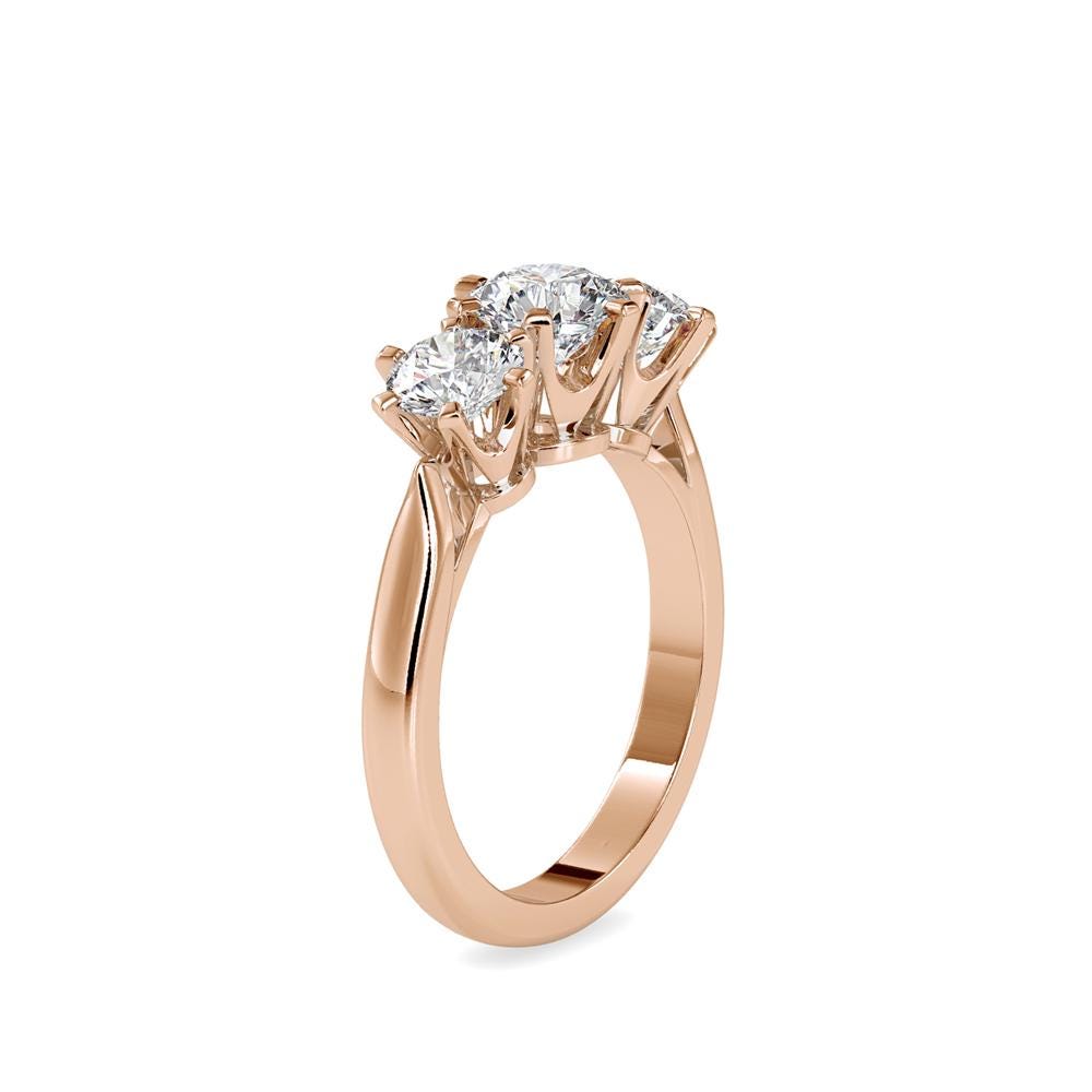 Three Stone Lab Grown Diamond Ring