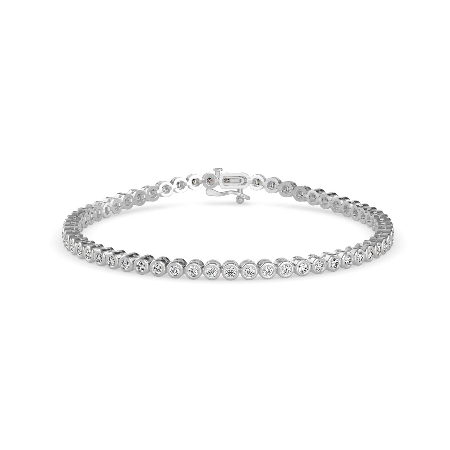 Diamond Tennis Bracelet Bezel Set