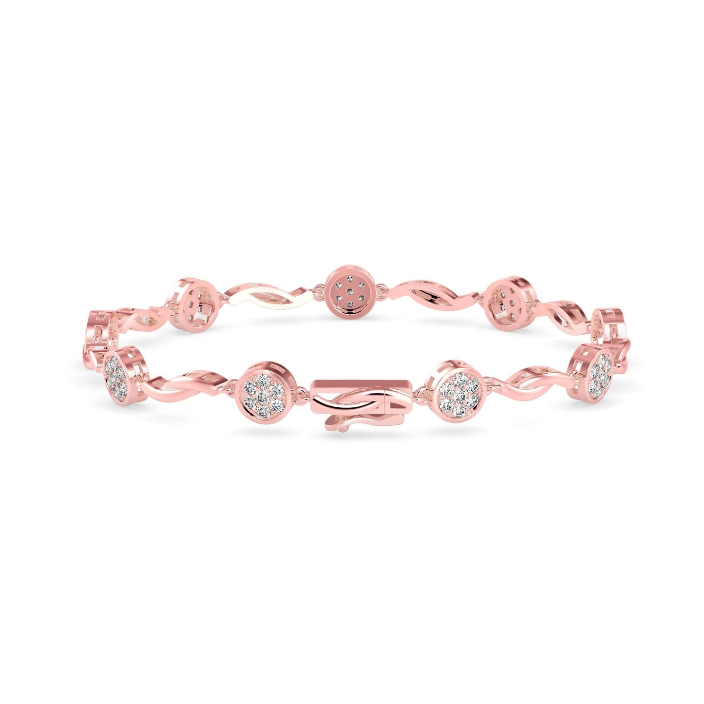 Twist Round Diamond Bracelet