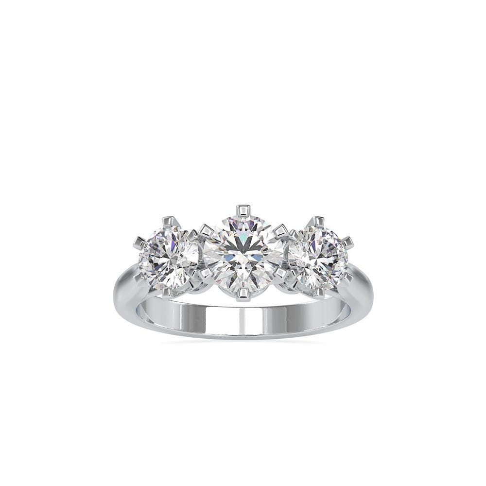 Three Stone Lab Grown Diamond Ring