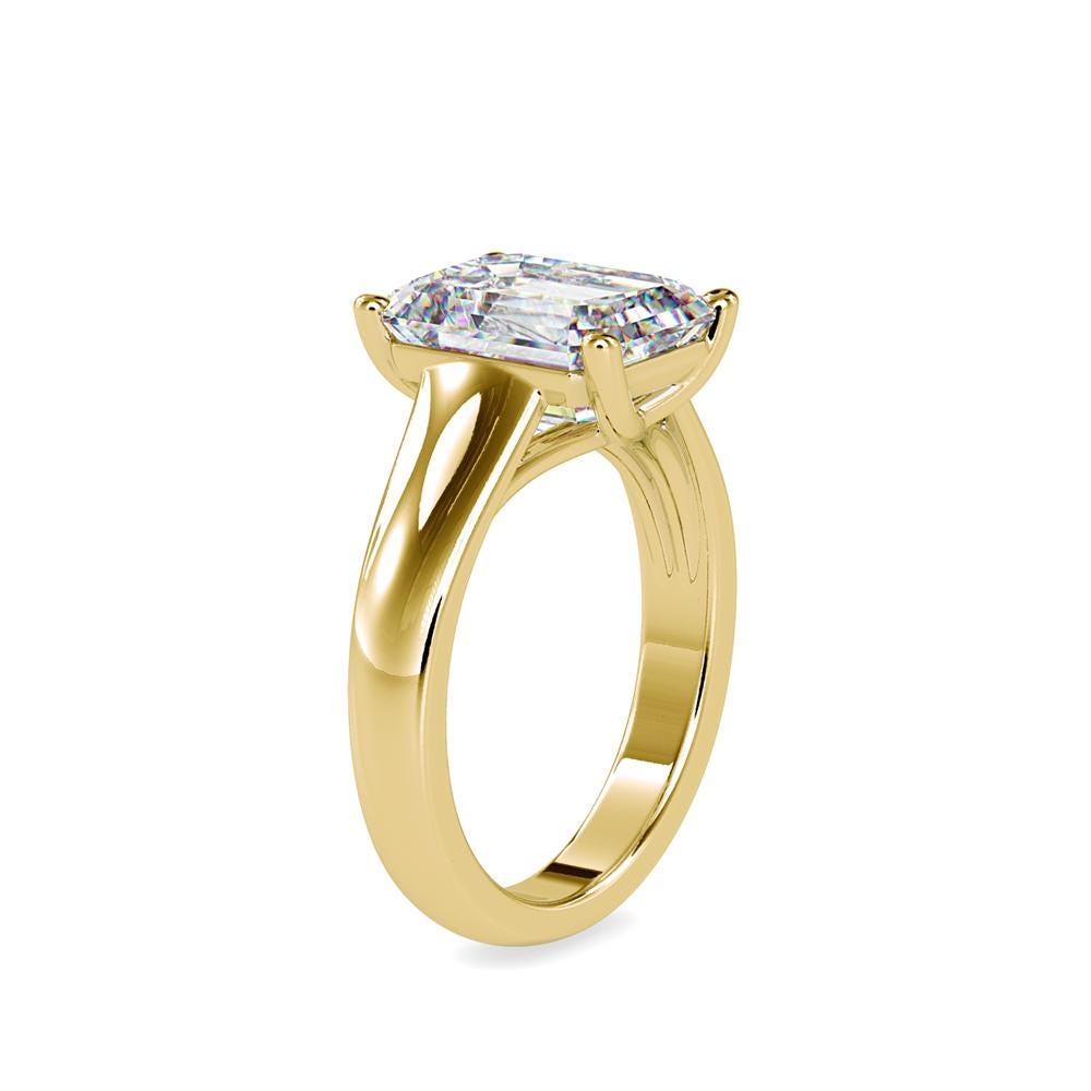 Emerald Cut Solitaire Engagement Ring