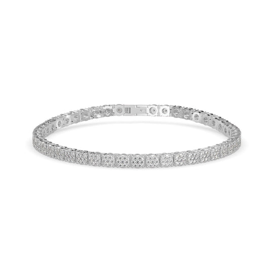 Classic Diamond Tennis Bracelet Seven Diamonds, One Bezel