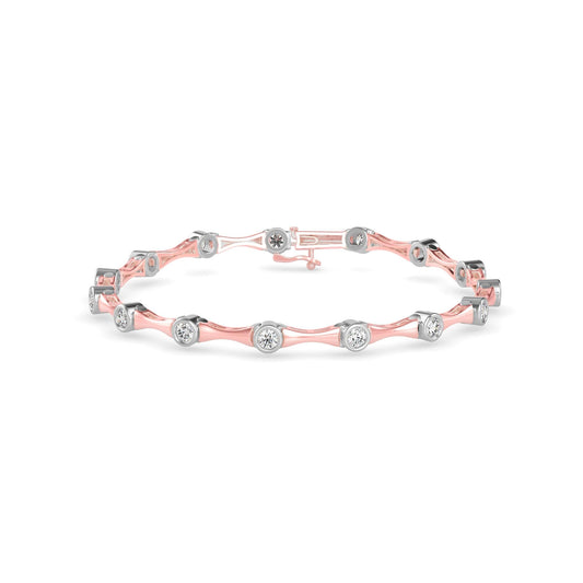 Modern Bezel Diamond Bracelet