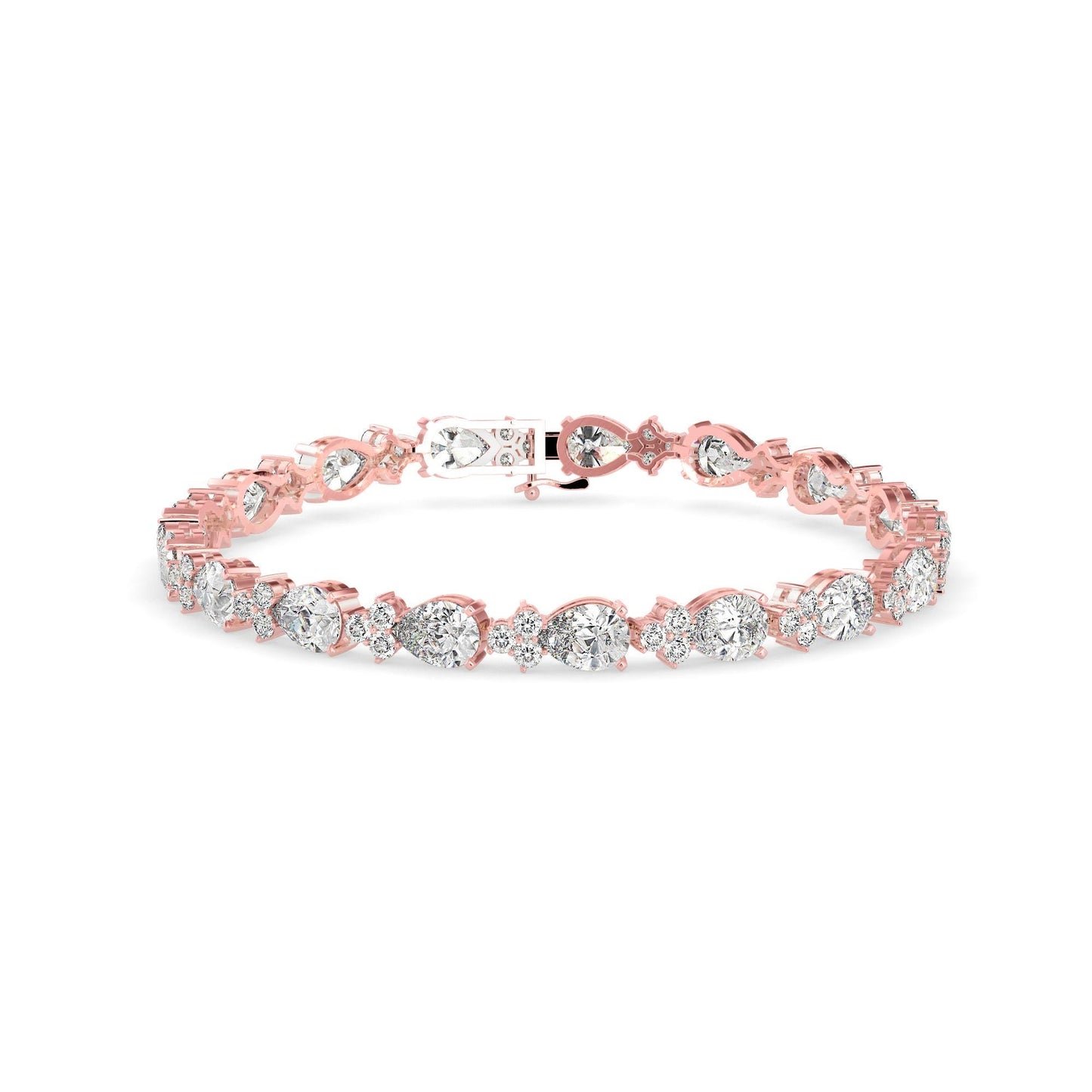 Pear-Shaped Diamond Tennis Bracelet