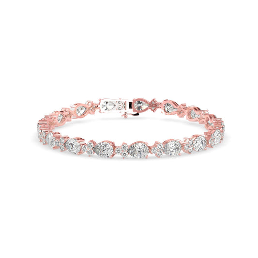 Pear-Shaped Diamond Tennis Bracelet