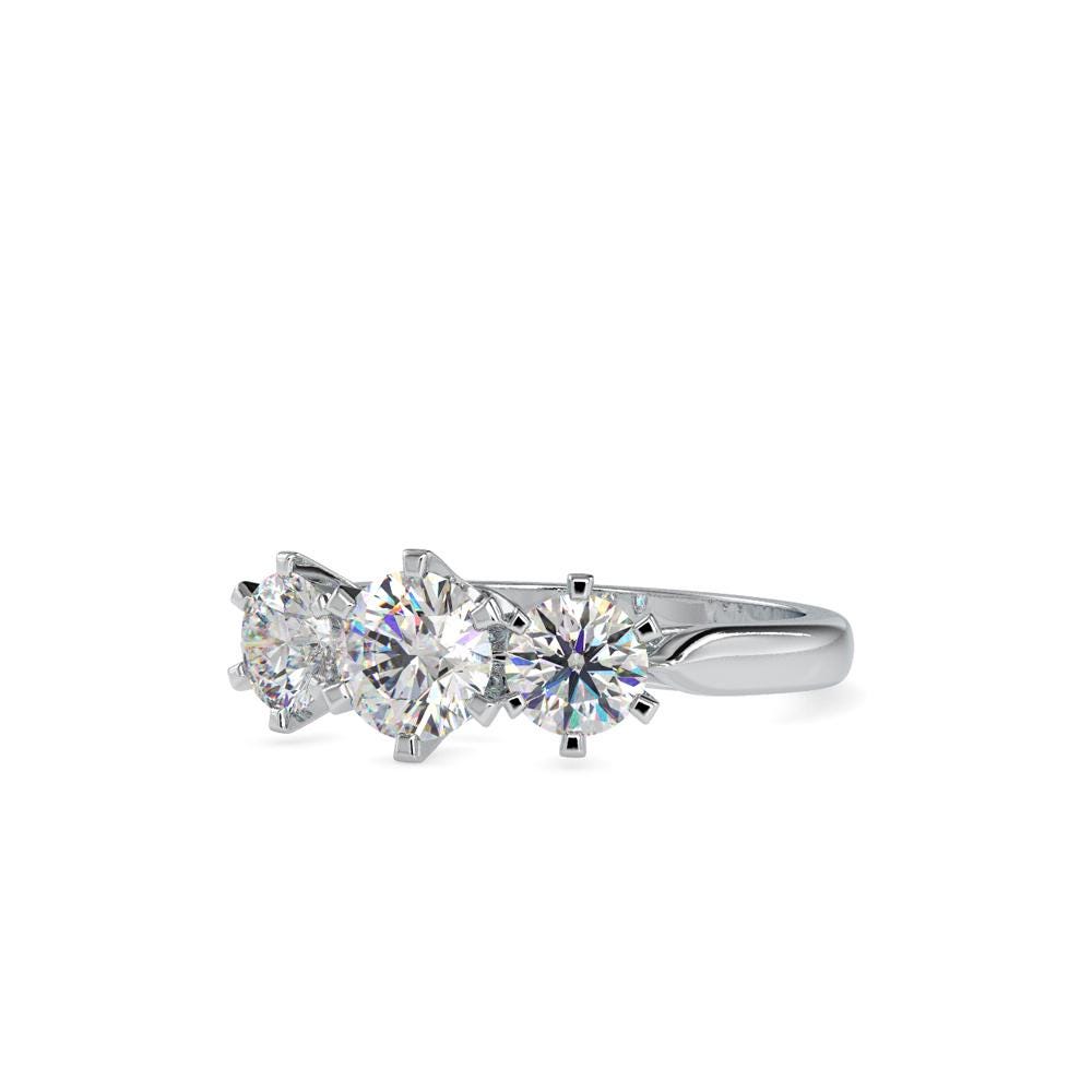 Three Stone Lab Grown Diamond Ring