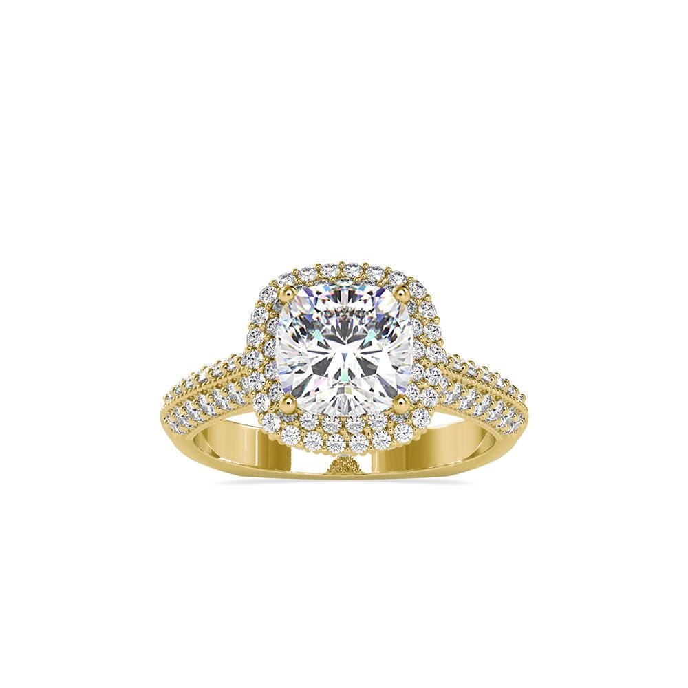 Cushion Cut Double Halo Engagement Ring