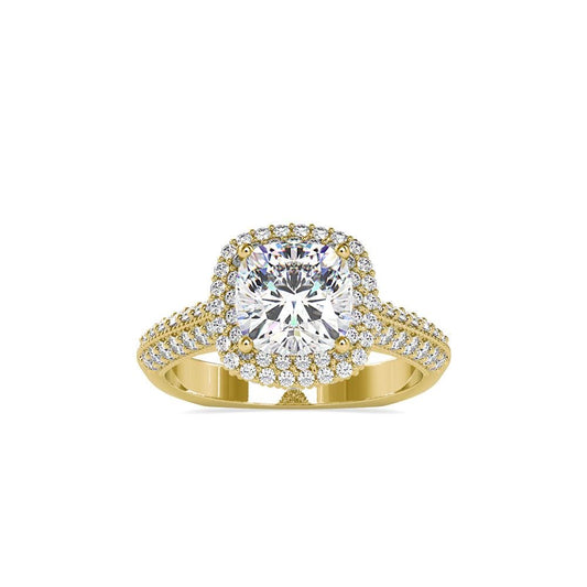 Cushion Cut Double Halo Engagement Ring