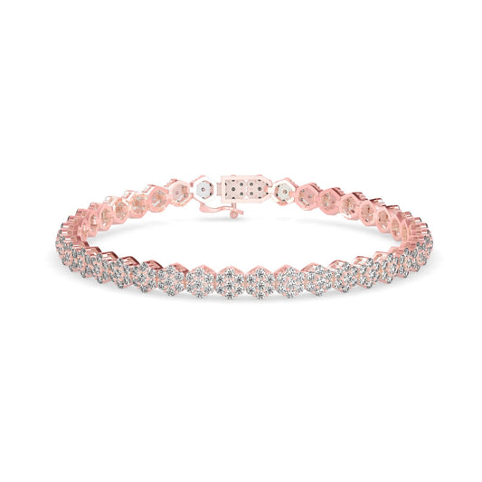 Diamond Cluster Tennis Bracelet