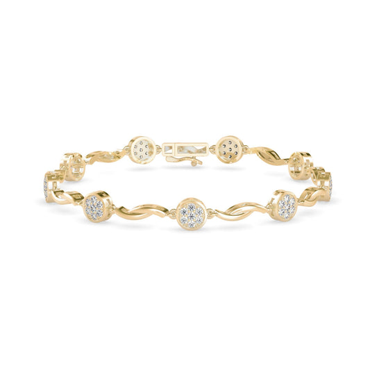Twist Round Diamond Bracelet