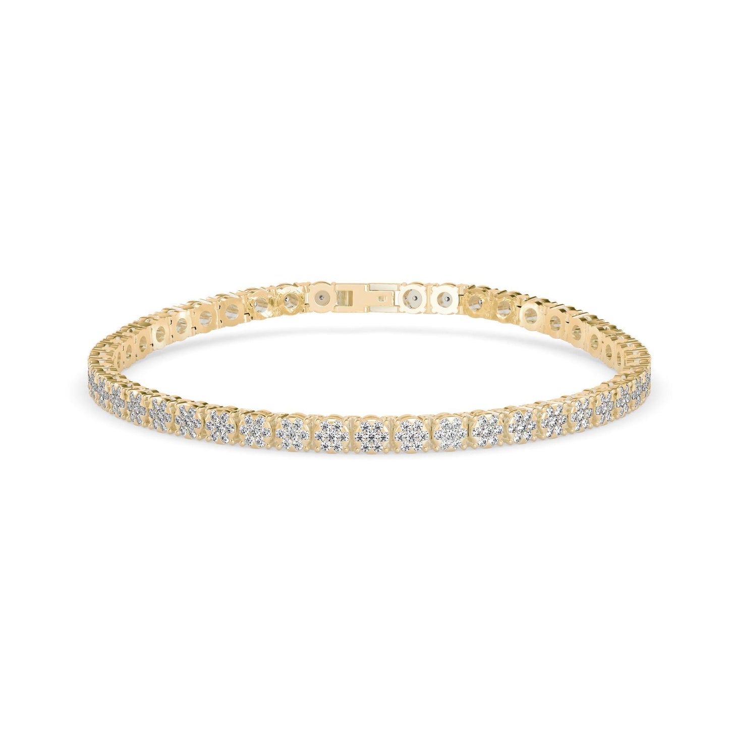 Classic Diamond Tennis Bracelet Seven Diamonds, One Bezel