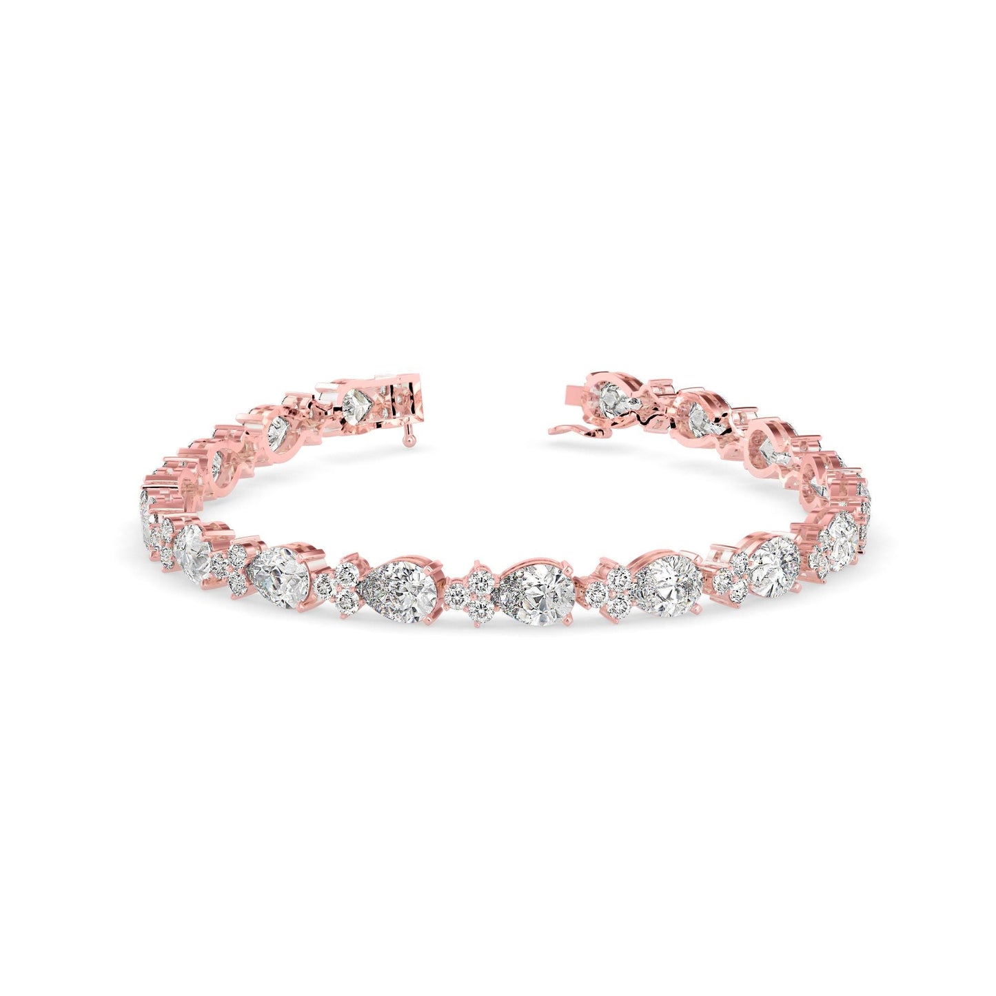 Pear-Shaped Diamond Tennis Bracelet