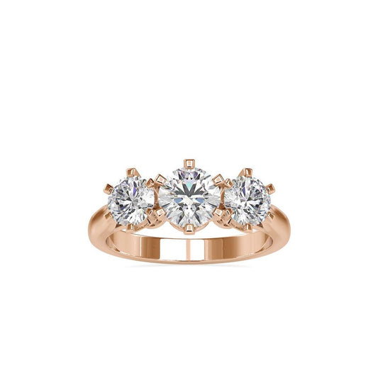 Three Stone Lab Grown Diamond Ring