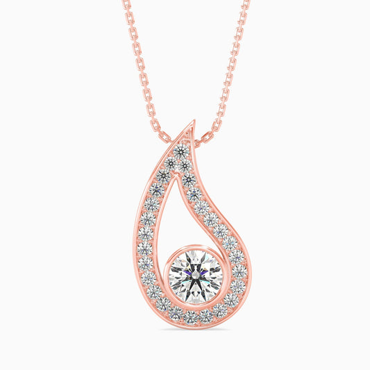Teardrop Diamond Pendant Necklace