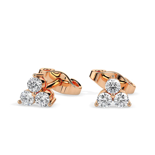 Classic Trinity Diamond Stud Earrings