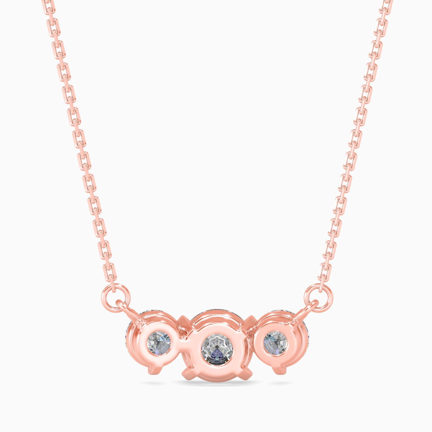 Three Stone Diamond Necklace