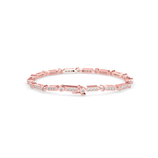 Geometric Diamond Tennis Bracelet