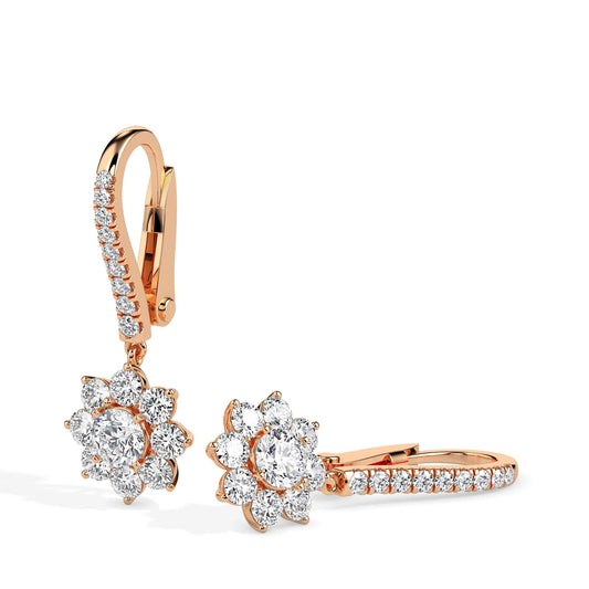 Luxury Diamond Flower Drops