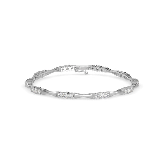 Tapered Diamond Tennis Bracelet