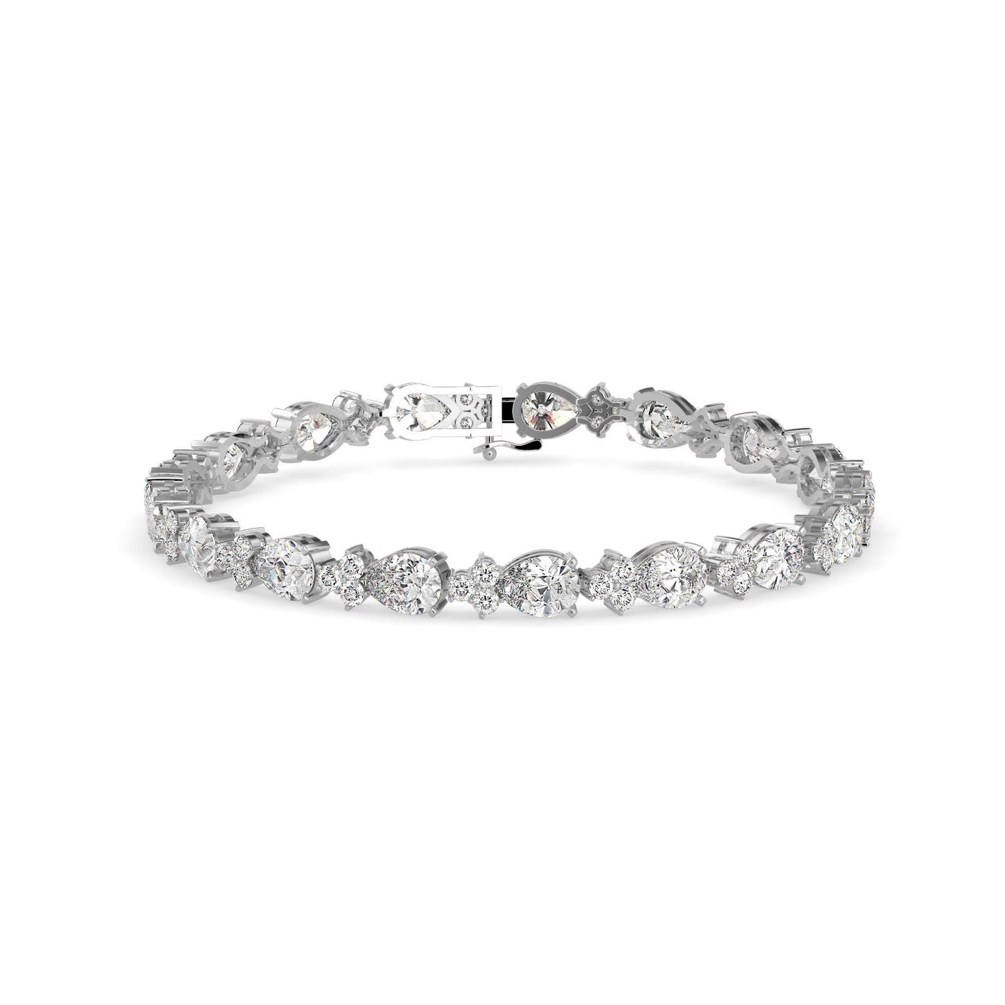 Pear-Shaped Diamond Tennis Bracelet