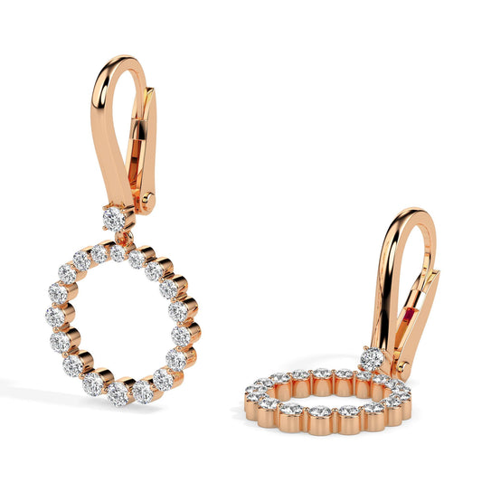 Eternal Sparkle Circle Drop Earrings