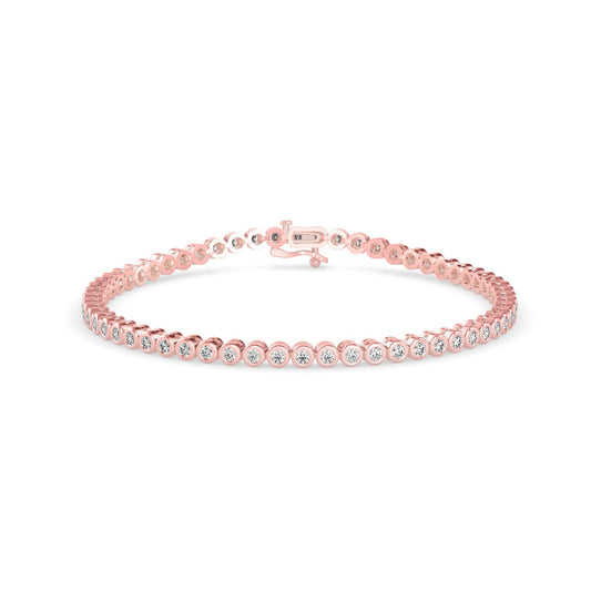 Diamond Tennis Bracelet  Bezel Set