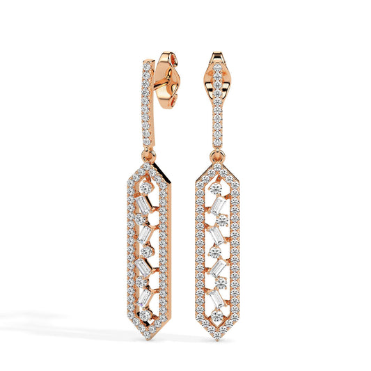 Glamour Prism Baguette Drop Earrings