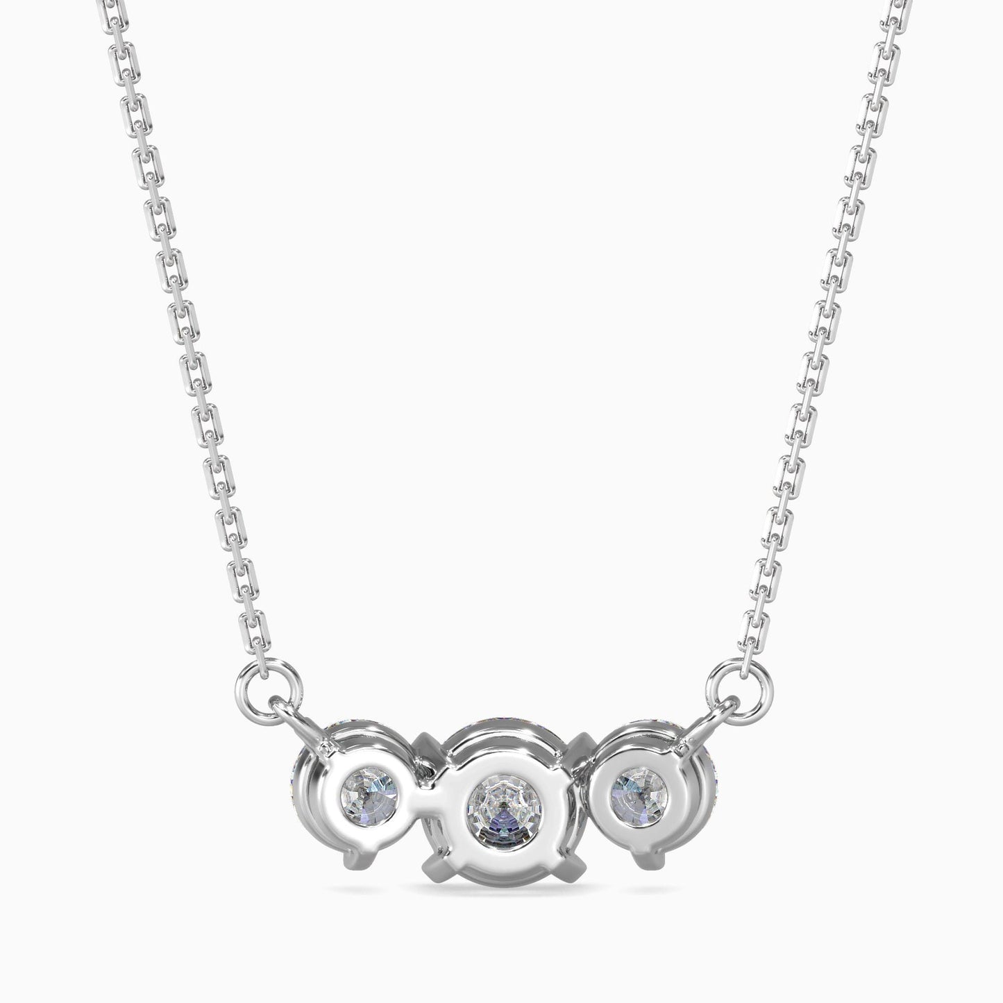 Three Stone Diamond Necklace